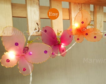 Limited Mix Colorful String Lights Butterfly Bedroom Home Decor Living Room Wedding Wall Hanging Dorm Fairy Lights USB Battery Plug Nursery