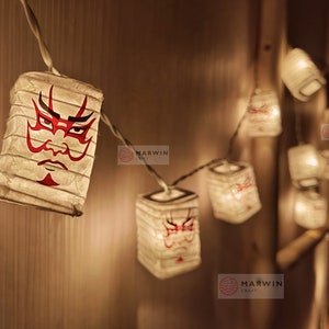 Set OfSmall Electric Japanese Wood & Paper Lanterns For Use In Home Sh –  Shogun's Gallery