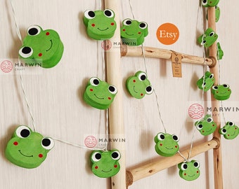 Paint String Lights Frog Fairy Lights Bedroom Home Decor Living Room Hanging Baby Kid room Decor Dorm Nursery Cartoon Anime USB Battery Plug