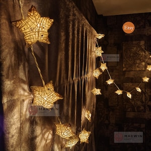 White String Lights Star Fairy Lights Bedroom Home Decor Living Room Hanging Lights Baby Kid room Decor Dorm Light LED USB Battery Plug in