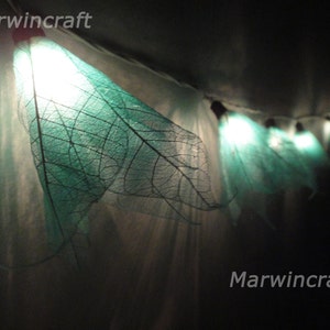 Turquoise String Lights Bodhi Leave Flower Fairy Lights Bedroom Home Decor Living Room Wall Hanging Lights Decor Dorm Lights Battery Plug in