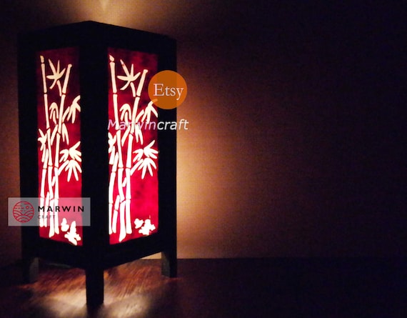 Bamboo Weaving Lantern Table Lamp Bedside Lamp Japanese Style