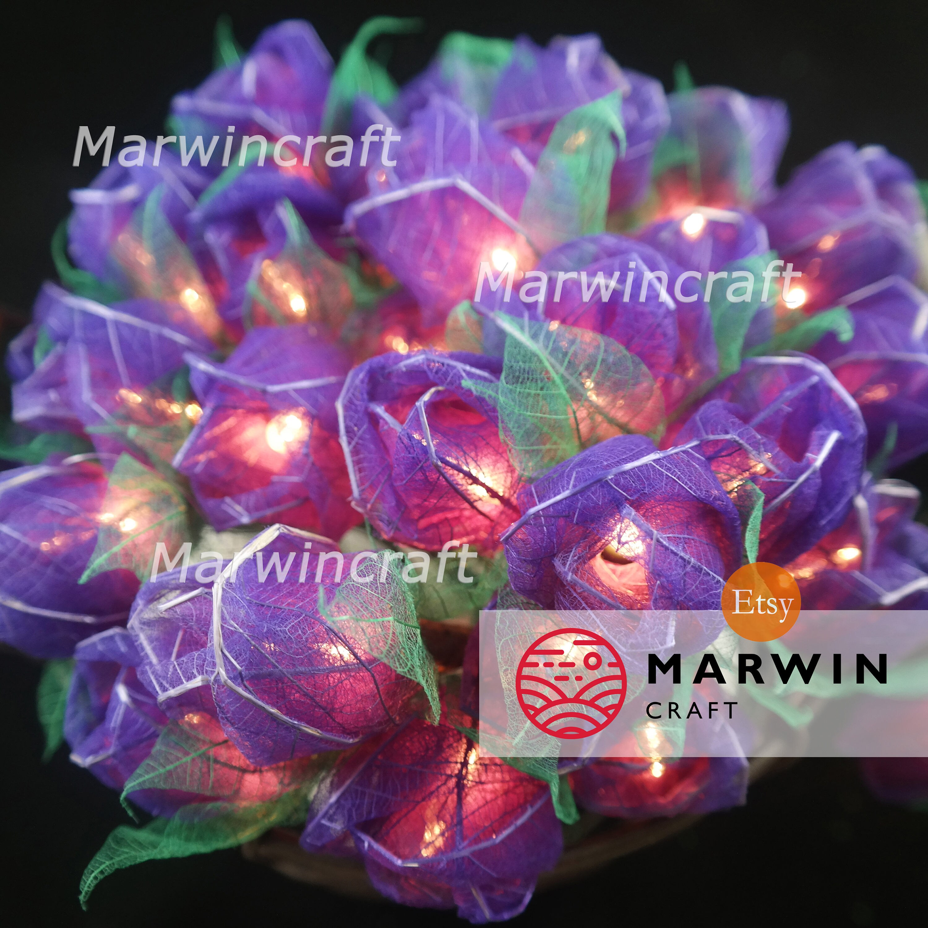 8 Colour 35 String Lights Rose Flower Fairy Lights Bedroom Etsy