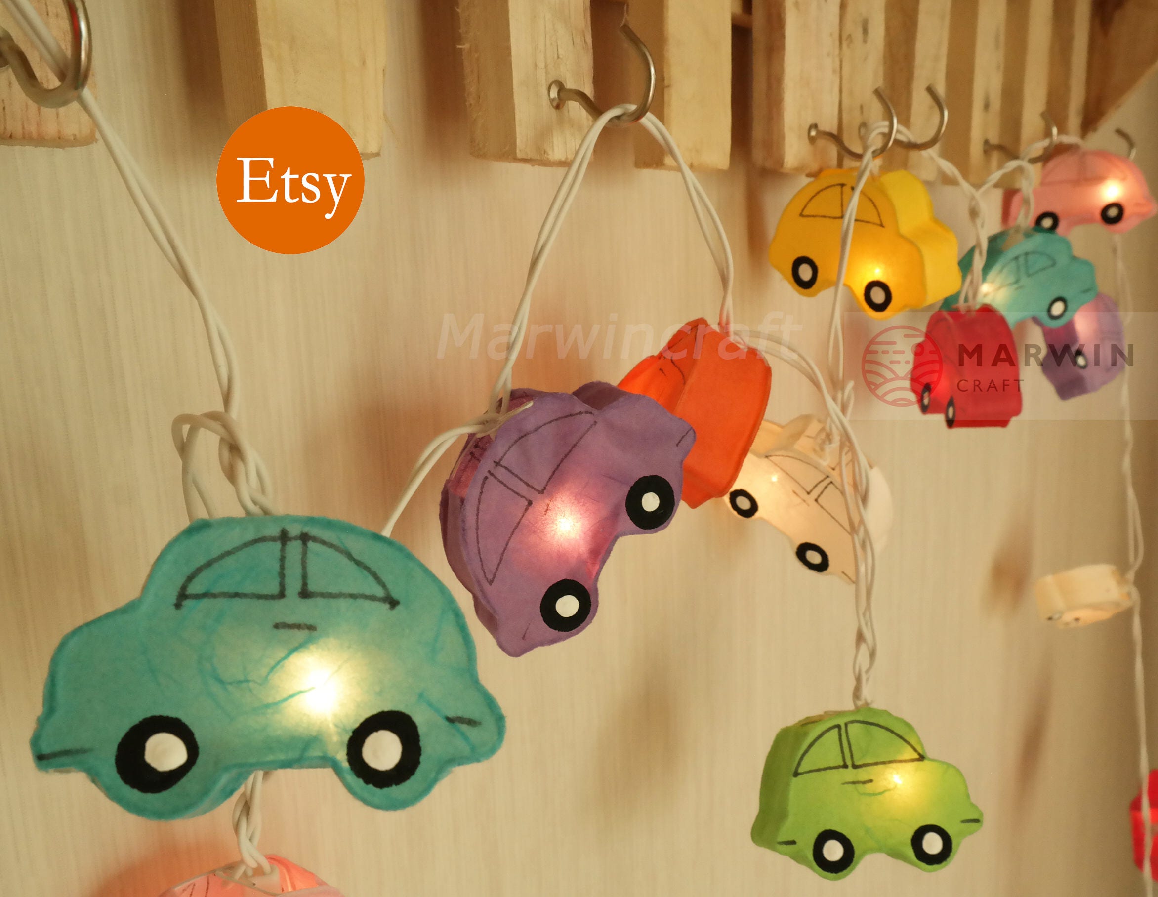 Multi Colour String Lights Car Fairy Lights Bedroom Home Decor Etsy