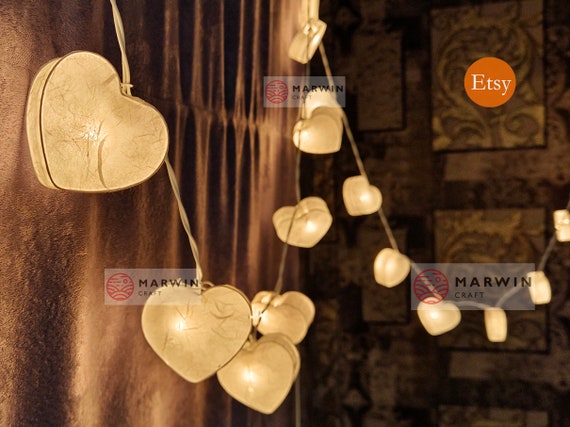 Heart fairy lights for bedroom deals
