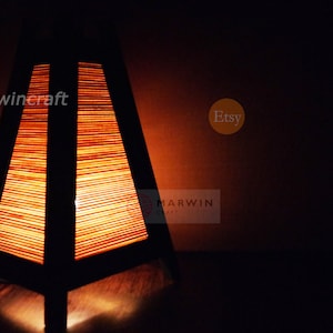 Asian Oriental Bamboo Japanese Lamp Zen Bedside Lamp Floor Table Lamp Paper Japanese Light Lamp Shades Bedroom Home Decor Living Room image 2