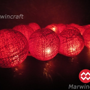 100 Red colour cotton balls Decoration