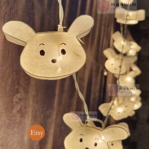 String Lights Puppy Shih tzu Dog Paper Fairy Lights Bedroom Home Decor Living Room Wall Hanging Dorm Nursery Lights Mobile Kid Anime Cartoon image 10