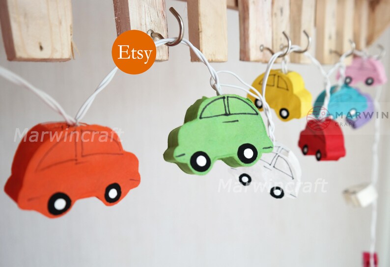 Multi Colour String Lights Car Fairy Lights Bedroom Home Decor Etsy