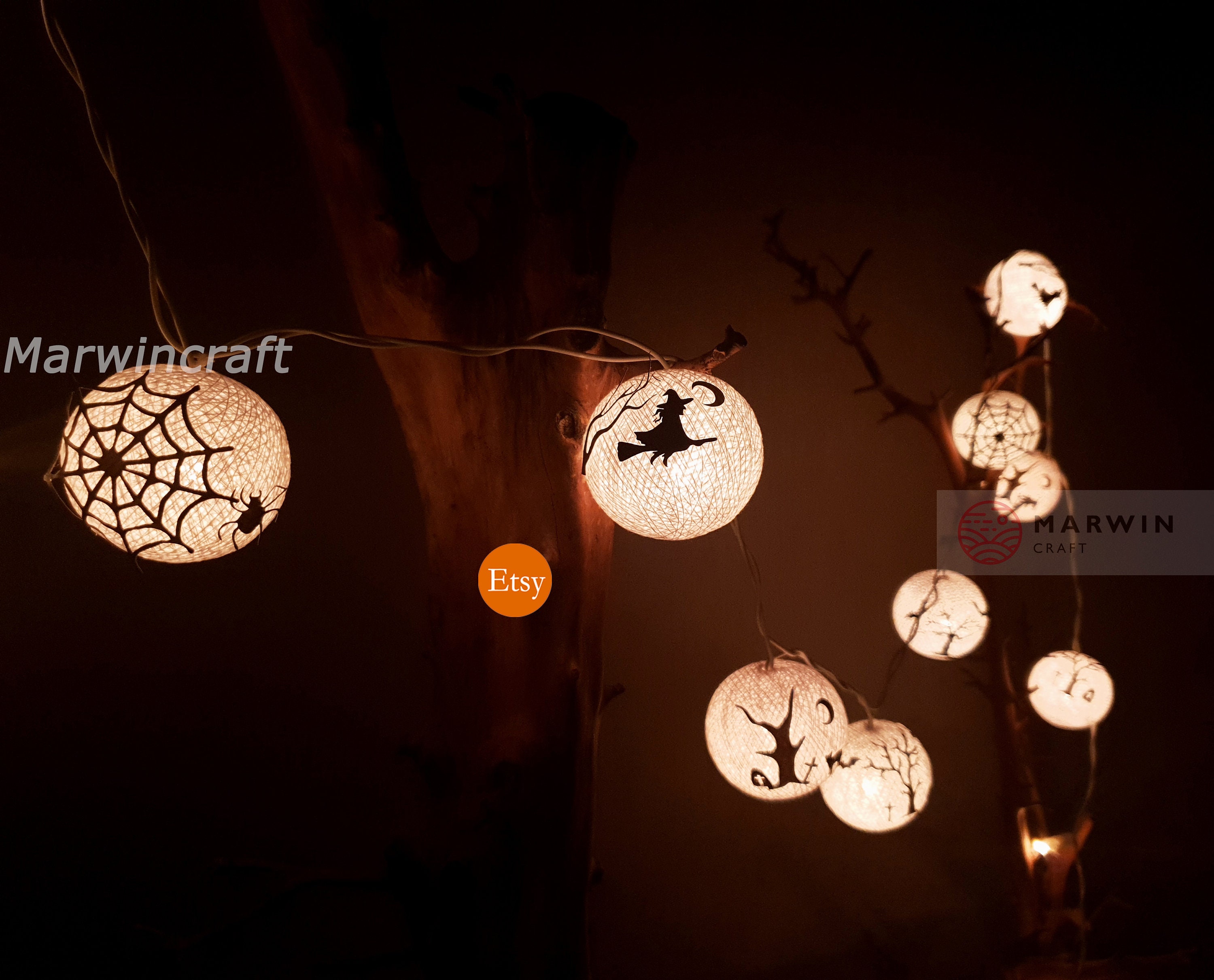 Halloween Hanging Lights 2022 Limited Witch String Lights Halloween Fairy Lights Bedroom Etsy