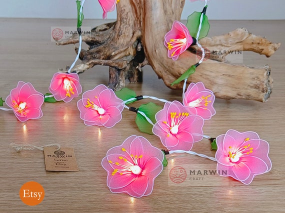 BESTA - Guirlande Lumineuse de Fleurs de Rose à LED, 20 Guirlandes