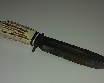 Vintage 1950's Bone Handle Solingen Germany Hunting Knife