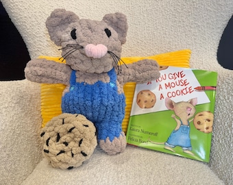 Cookie Mouse Chunky Hand Knit Mouse & Cookie Plushie Pattern (Digital Download)