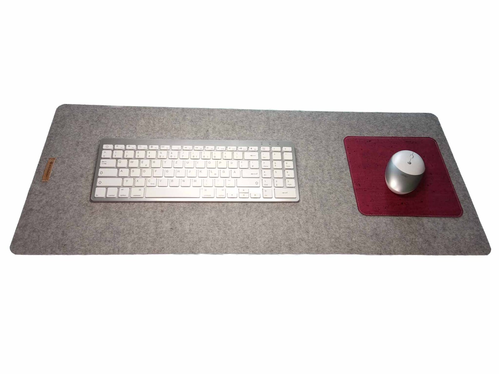 Desk pad felt for keyboard with mouse pad made of cork Etsy