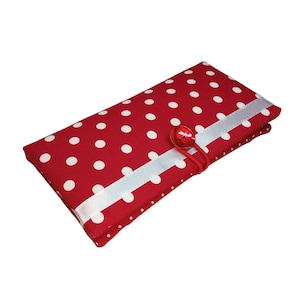 Portemonnaie Red Dotty | Damen Geldbeutel | Stoffportemonnaie | Auswahl Verschlussart | Handmade in Germany