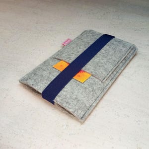 Felt mobile phone case with elastic band, Merino wool felt mobile phone case, e.g. for iPhone 13 / Samsung Galaxy S20 / Xiaomi Mi Poco Redmi image 10