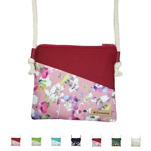 Umhängetasche versandfertig | verschiedene Farben und Muster | Canvastasche, Damen Schultertasche, kleine Tasche mit Kordel