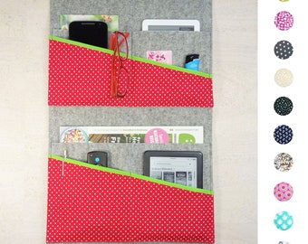 Wall organizer felt fabric | Pattern and color choice | 57x32cm | Organizer for home office office RV