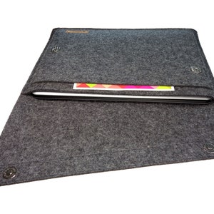 Laptoptasche Filz Kork nach Maß für 12 bis 16 Zoll Tablet Notebook mit oder ohne Zubehörtäschchen Bild 3