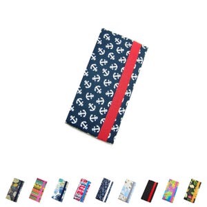 Reiseetui Stoff | Musterauswahl | schmaler Reiseorganizer für Alleinreisende | Etui für Dokumente Reiseunterlagen | Handmade in Germany
