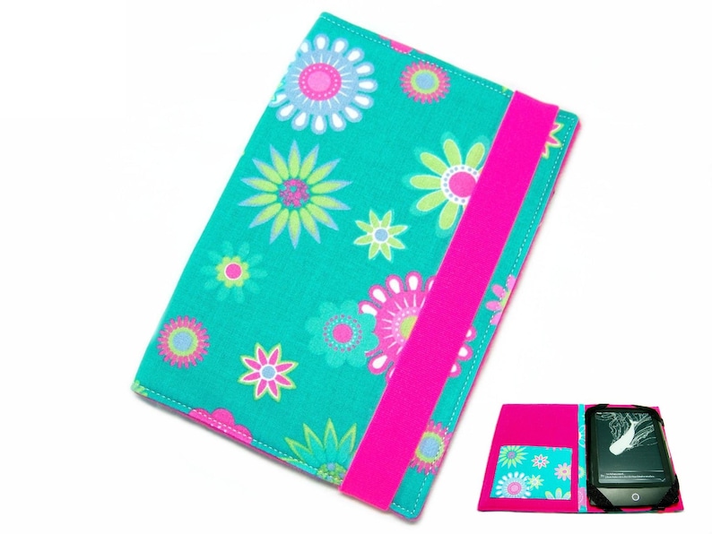 L'étui eReader peut être ouvert pour les tablettes liseuses jusqu'à 17,5 x 12 cm maximum, par exemple pour Kindle Paperwhite Touch Tolino Shine Page Pocketbook Touch Happy Flower