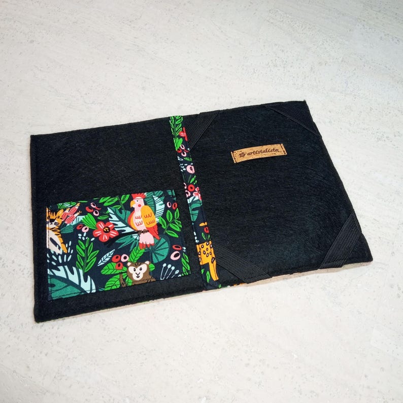 Ereader Cover to Open Jungle Tablet Cover Made of Fabric Felt Custom