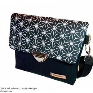 Korktasche Damen Design und Farbwahl Kork Schultertasche mit Mappenschloss Umhängetasche Tasche, nachhaltig vegan und fair
