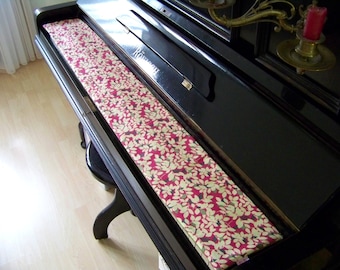 Tastenläufer für Klavier Keyboard Leaves Farbwahl Längenwahl x Breite 15,5 cm Tastaturabdeckung Klavierabdeckung Tastatur Klaviatur
