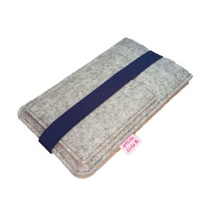 Felt mobile phone case with elastic band, Merino wool felt mobile phone case, e.g. for iPhone 13 / Samsung Galaxy S20 / Xiaomi Mi Poco Redmi image 6