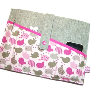 Tablettashoes voor de tablet Merinowolvilt, viltkatoen, bijv. voor iPad Pro, iPad Air enz.