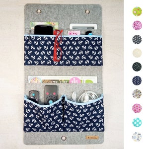 Wall organizer felt fabric Pattern and color choice e.g. B. Anchor blue 57x32cm Organizer for home office office RV image 1