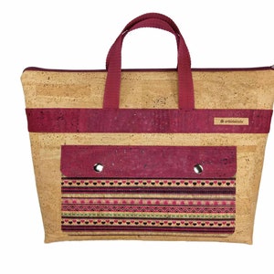 Korktasche Damen Tasche Kork Herzerl groß vegan