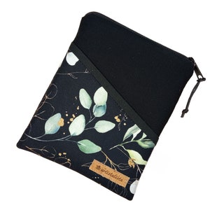 eReader Tasche Eukalyptus schwarz eBook Reader Tablet Hülle , personalisierbar, z.B. für Tolino Shine 4 Kindle Paperwhite 12