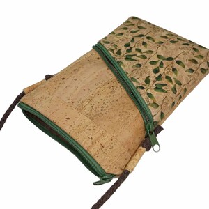 Mobile phone bag for hanging around the body, natural cork, small bag, choice of colors and patterns image 6