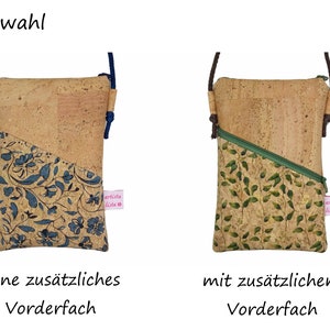 Mobile phone bag for hanging around the body, natural cork, small bag, choice of colors and patterns image 4