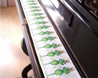 Key runner for piano keyboard piano frog prince choice of length x width 15.5 cm keyboard cover piano cover keyboard keyboard