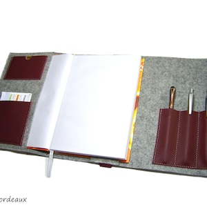 Kalenderhoes vilt A5 kalender organizer cover voor notebook kleurselectie lederen elastische band