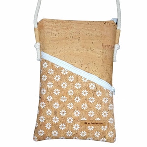 Handytasche Kork natur zum Umhängen Kleine Tasche Täschchen Farb- und Musterauswahl