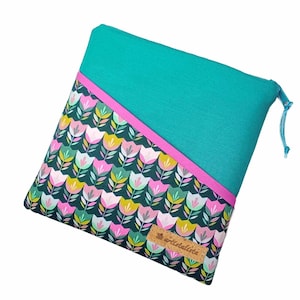 eReader tas tulpen mini smaragdgroen eBook reader case, b.v. Tolino Epos 3 Vision 6 Kobo Libra 2 Kindle Oasis 10e Gen.