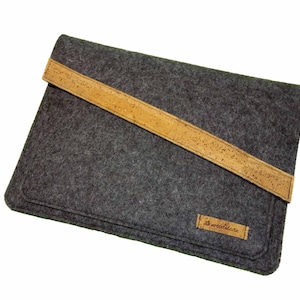 Tablettas vilt Merinowolvilt kurk, b.v. Samsung Galaxy Tab A9 Tab S9 S9+ S10+ of op maat gemaakt tot 12,9 inch