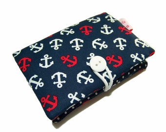 Wallet small wallet purse stock exchange anchor blue fabric wallet