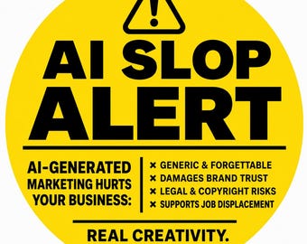 Pegatinas de alerta de descuido de IA