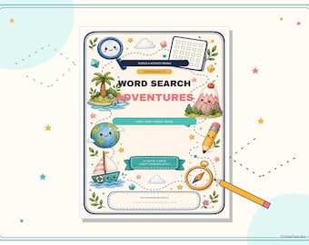 Printable Word Search Book for Kids Ages 7-11 | 40 Puzzles PDF