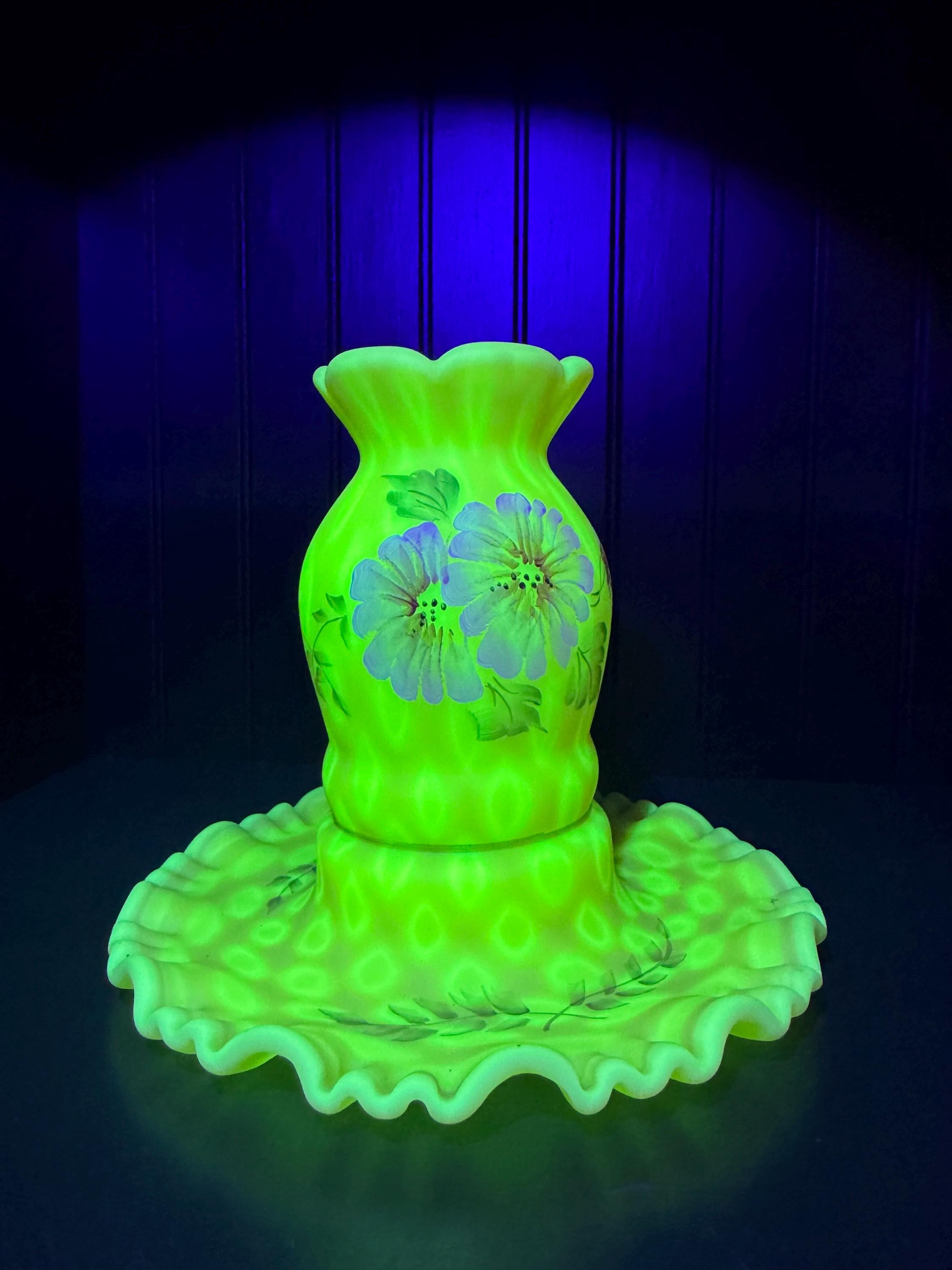 Fenton Handpainted Lamps - Etsy