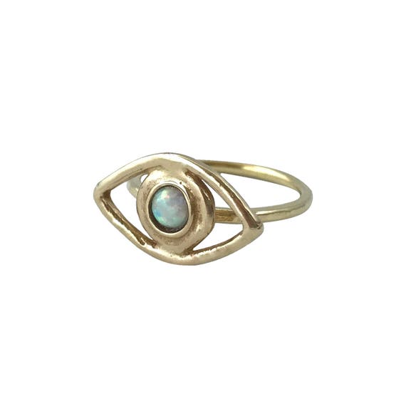 Opal Perception Ring // Opal Eye Ring, All Seeing Eye, Evil Eye