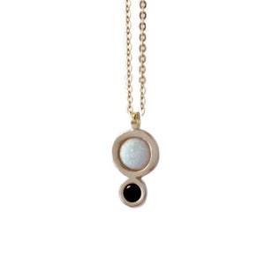 Mini Orbit Necklace with Opal