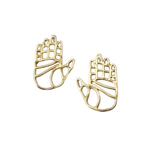Palma Earrings // Hand Earrings, Hand Outline Earrings