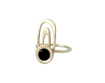 Ripple Ring with Black Onyx