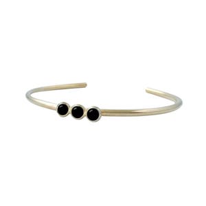 Onyx Trio Stacking Cuff Bracelet