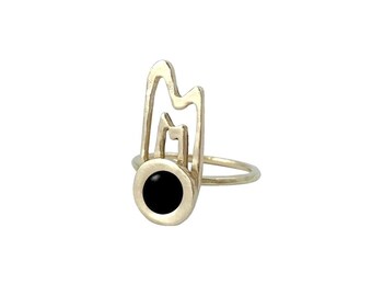 Drip Ring with Black Onyx